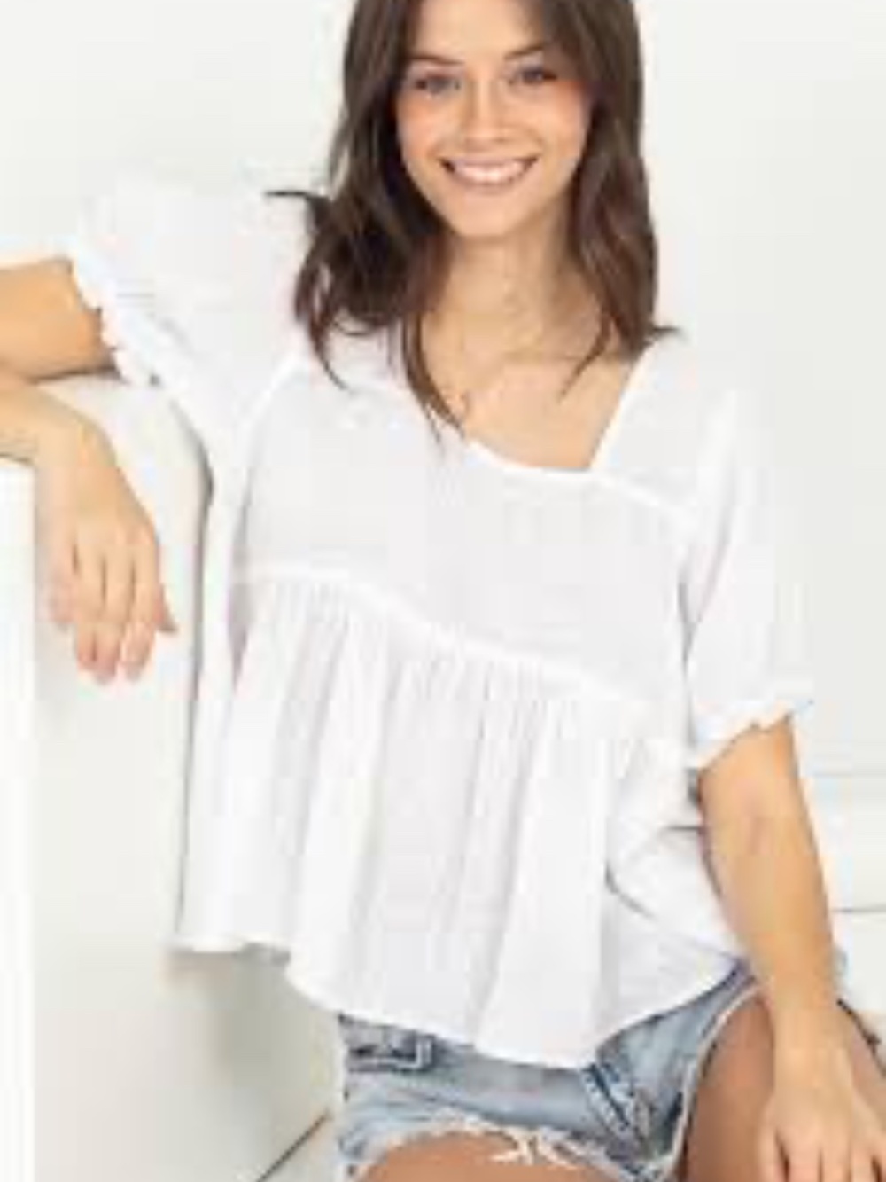 White Altar'd State Blouse